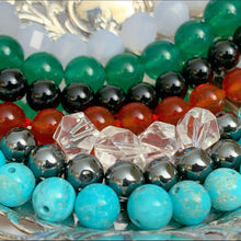 Load image into Gallery viewer, SB Trefoil Drop Earring - Silver & Stone