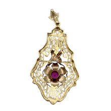 Load image into Gallery viewer, sold - Gold & Red Spinel ESEMCO Pendant