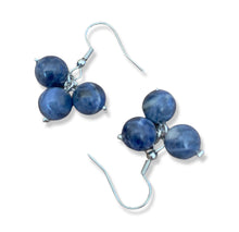 Load image into Gallery viewer, SB Trefoil Drop Earring - Silver & Stone