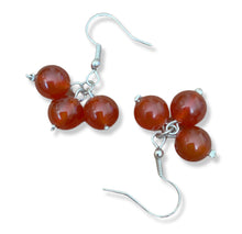 Load image into Gallery viewer, SB Trefoil Drop Earring - Silver & Stone