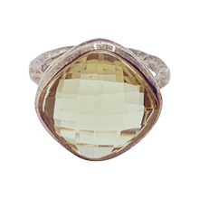 Load image into Gallery viewer, sold - Faceted Citrine & Hammered Sterling Silver Ring