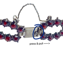 Load image into Gallery viewer, sold - Art Deco Garnet & Silver Bracelet