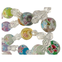 Load image into Gallery viewer, Long Rock Crystal & Art Glass Bead Necklace