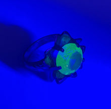 Load image into Gallery viewer, sold - Green Synthetic Spinel Sterling Silver Ring