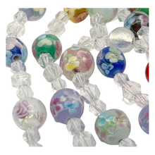 Load image into Gallery viewer, Long Rock Crystal & Art Glass Bead Necklace