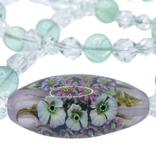 Load image into Gallery viewer, Sold - Artisanal Lampwork Glass, Rock Crystal, Fluorite Necklace