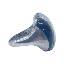 Load image into Gallery viewer, Onyx, Mother of Pearl & Sterling Silver Ring