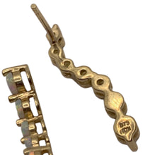 Load image into Gallery viewer, Fiery Opal & Gold Earrings