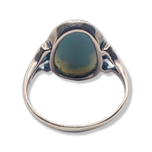 Load image into Gallery viewer, sold - Art Deco Mercury Agate Cameo Gold Ring