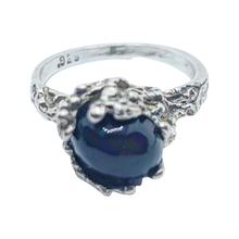 Load image into Gallery viewer, sold - Black Ethiopian Welo Opal Sterling Silver Ring