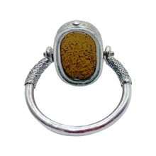 Load image into Gallery viewer, sold - Ancient Egyptian Granite Intaglio of Goddess Maat Set in Silver Ring