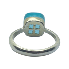 Load image into Gallery viewer, sold - Blue-Green Topaz and Gold washed Sterling Silver Ring