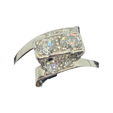 Load image into Gallery viewer, Diamond & Platinum Retro Statement Ring