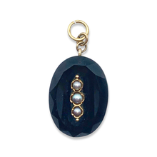 Load image into Gallery viewer, sold - Antique Onyx & Pearl Pendant