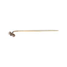 Load image into Gallery viewer, sold - Antique Pearl & Diamond 14k Gold Stickpin