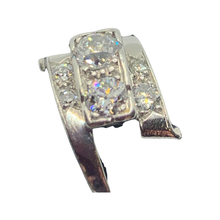 Load image into Gallery viewer, Diamond & Platinum Retro Statement Ring