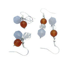 Load image into Gallery viewer, Artisanal Lampwork Glass, Rock Crystal, Chalcedony & Carnelian Set
