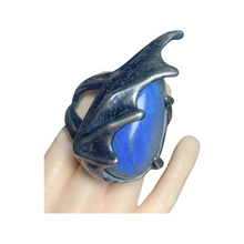 Load image into Gallery viewer, sold - Labradorite Sterling Silver Bat Wing Ring