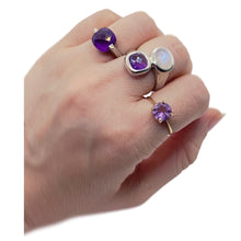 Load image into Gallery viewer, sold - Amethyst '3 Ring Collection' - All Sterling Silver