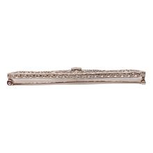 Load image into Gallery viewer, Antique Diamond & 14k White Gold Bar Brooch