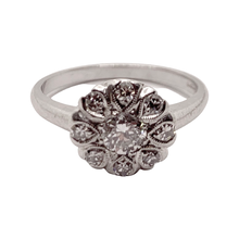 Load image into Gallery viewer, Diamond & Platinum Daisy Ring