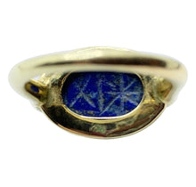 Load image into Gallery viewer, Sold - Lapis Iahhetep Scarab Ring & Moulded Glass Earrings
