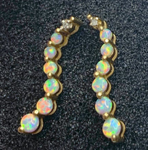 Load image into Gallery viewer, Fiery Opal & Gold Earrings
