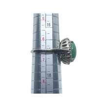 Load image into Gallery viewer, Jade & Diamond Halo White Gold Dinner Ring