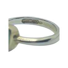 Load image into Gallery viewer, sold - Blue-Green Topaz and Gold washed Sterling Silver Ring