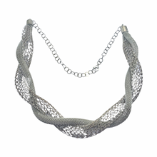 Load image into Gallery viewer, Silver Woven Necklace