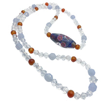 Load image into Gallery viewer, Artisanal Lampwork Glass, Rock Crystal, Chalcedony & Carnelian Set
