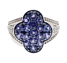 Load image into Gallery viewer, sold - Tanzanite & White Topaz Sterling Silver Ring