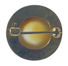 Load image into Gallery viewer, Agate Cabochon &amp; 10K Gold Brooch
