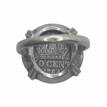 Load image into Gallery viewer, 1864 ‘50 Centimes’ Silver Napoleon Coin Ring
