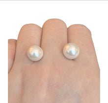 Load image into Gallery viewer, sold - 9.7-10.2mm Round Cultured Freshwater Pearl Studs
