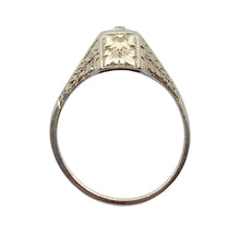 Load image into Gallery viewer, sold - Engraved White Gold &amp; Diamond Ring
