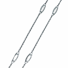 Load image into Gallery viewer, sold - Art Deco Aquamarine Glass &amp; Sterling Silver Pendant &amp; Chain
