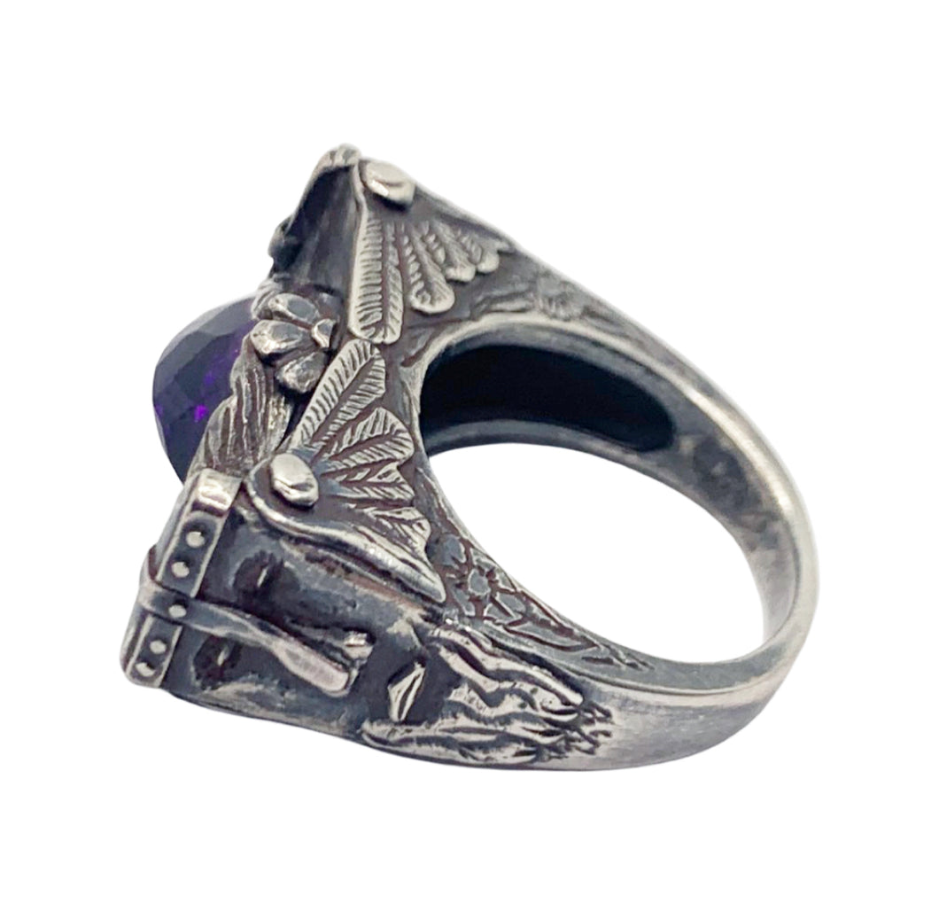 sold - Amethyst & Sterling Silver Sigurd Thorenson Ring