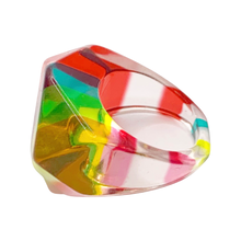 Load image into Gallery viewer, Sold - Lucite Ring - Striped Multicolor
