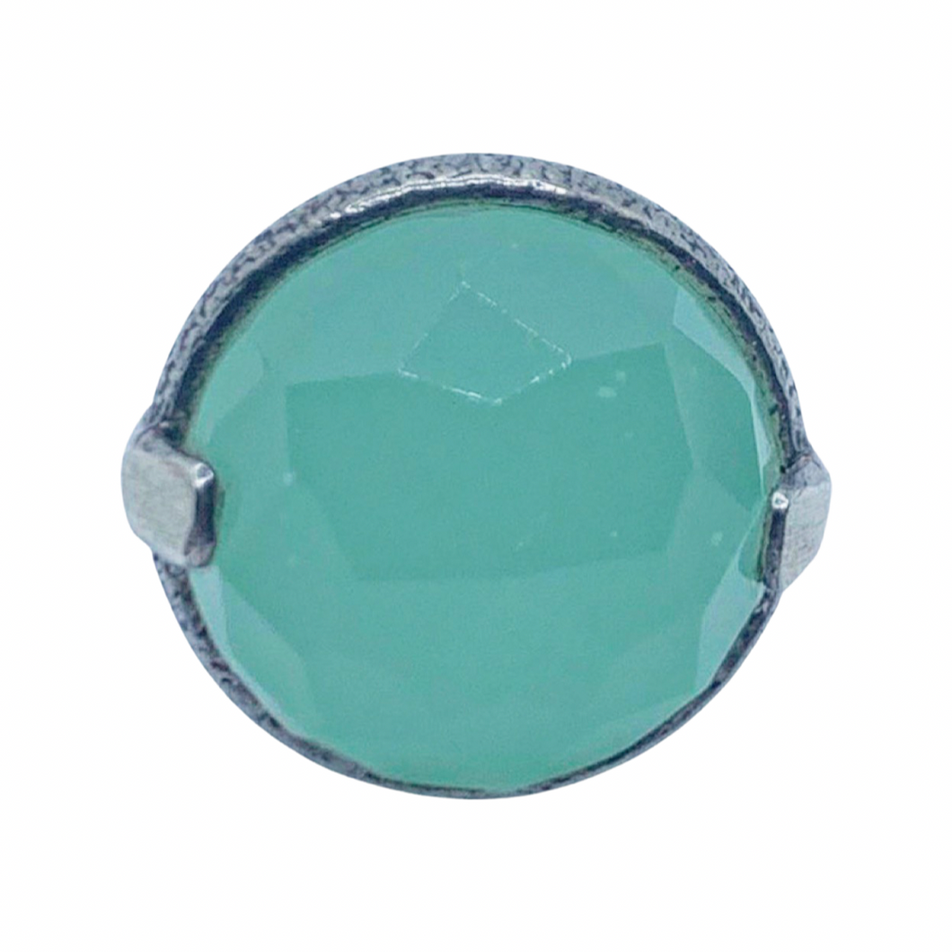 Sold - Green Chalcedony Sterling Silver Ring