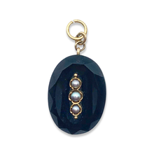Load image into Gallery viewer, sold - Antique Onyx &amp; Pearl Pendant
