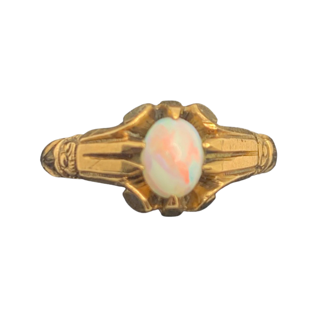 Antique Opal & 10k Gold Ring