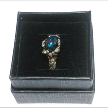 Load image into Gallery viewer, sold - Black Ethiopian Welo Opal Sterling Silver Ring
