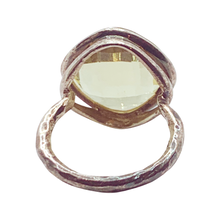 Load image into Gallery viewer, sold - Faceted Citrine &amp; Hammered Sterling Silver Ring
