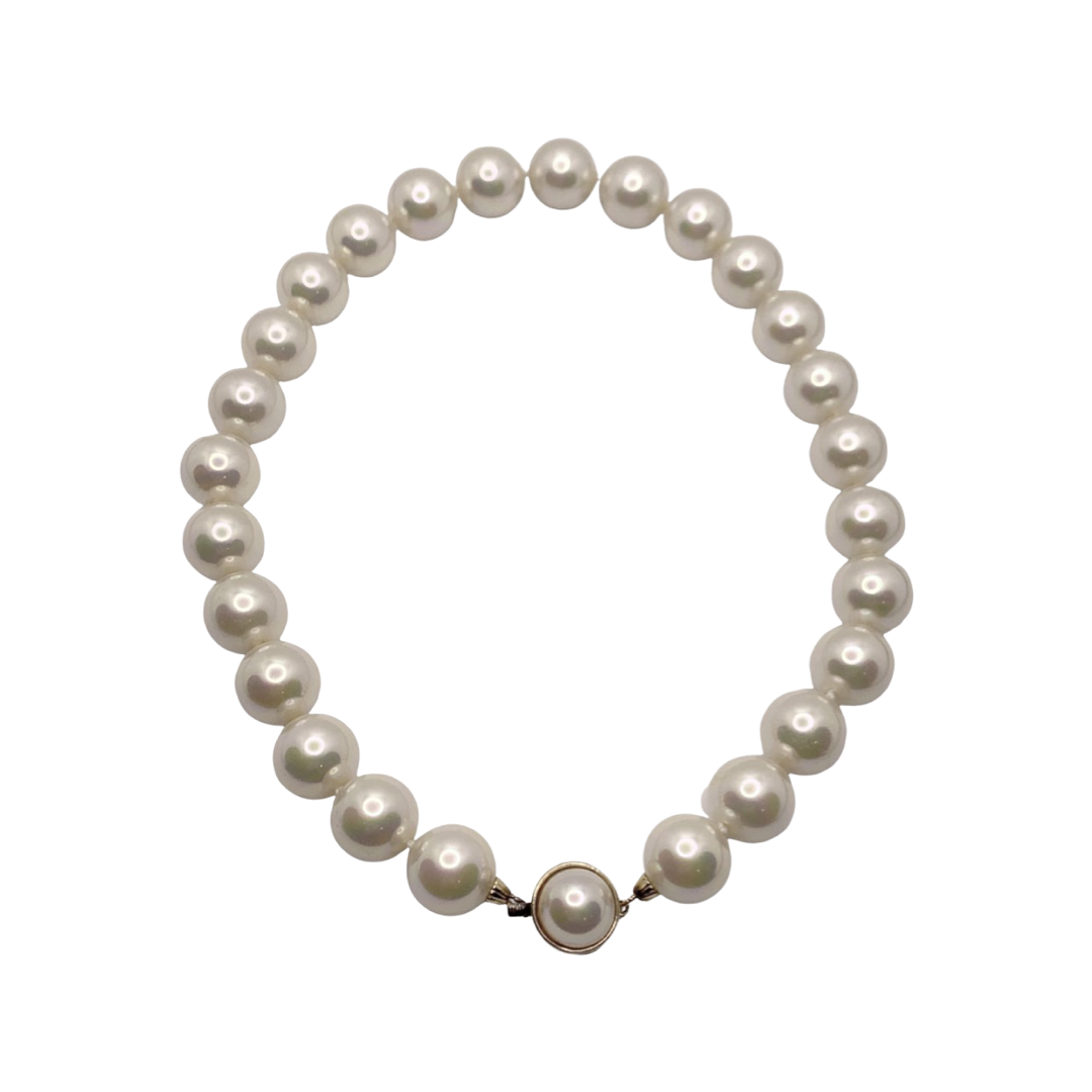 Majorica 14mm White Baroque Pearl Necklace | Lyst