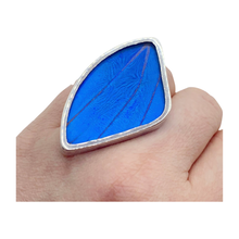 Load image into Gallery viewer, sold - Morpho Butterfly &amp; Sterling Silver Ring
