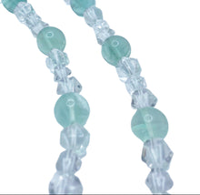 Load image into Gallery viewer, Sold - Artisanal Lampwork Glass, Rock Crystal, Fluorite Necklace
