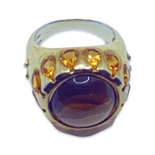 Load image into Gallery viewer, sold - Smokey Quartz &amp; Citrine Sterling Silver Ring
