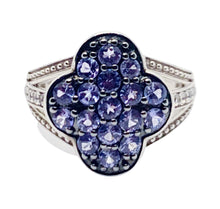 Load image into Gallery viewer, sold - Tanzanite &amp; White Topaz Sterling Silver Ring
