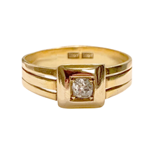 Load image into Gallery viewer, Old Mine Cut Diamond &amp; Yellow 18k Gold Ring
